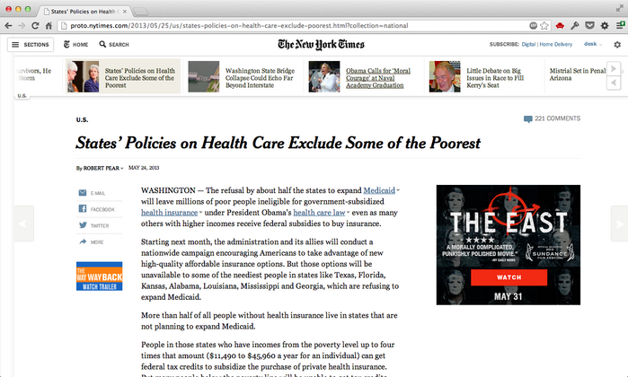 The New York Times Article Redesign (May 2013) 3
