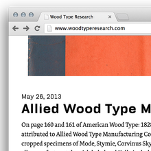 Wood Type Research website