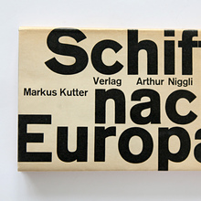 <cite>Schiff nach Europa</cite> (Ship to Europe) by Markus Kutter