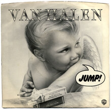 Van Halen – “Jump” / “House Of Pain” single sleeve and <cite>1984</cite> album cover