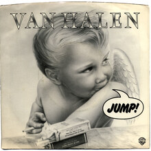 Van Halen – “Jump” / “House of Pain” single cover and <cite>1984</cite> album cover