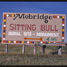 Sitting Bull Monument billboard, Route 1806, Mobridge, South Dakota