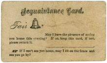 “Fair Belle” acquaintance card