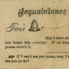 “Fair Belle” acquaintance card