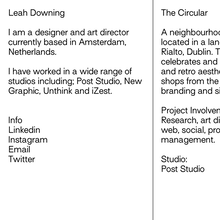 Leah Downing portfolio website