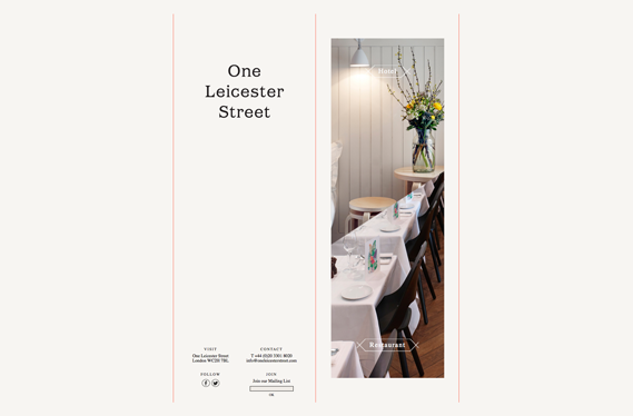 Website&nbsp;http://www.oneleicesterstreet.com/