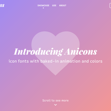 Anicons – Animated Color Icon Font website