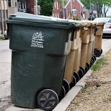 Madison Streets Division recycling bin