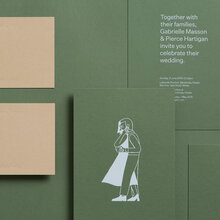 Gabrielle &amp; Pierce wedding invitation