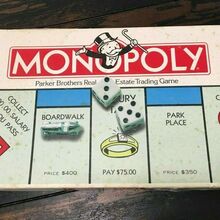 <cite>Monopoly</cite> board game (Parker Brothers, 1985)