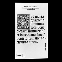 <span><cite>Erhard Ratdolt’s </cite>Index characterum<cite>, the earliest known type specimen</cite>, <span>Poem Pamphlet No.<span class="nbsp">&nbsp;</span>3</span></span>