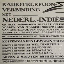 Radiotelefoon-Verbinding met Nederlands-Indië