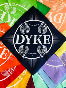 “DYKE” hankies by <cite>WMN</cite>