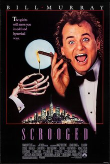 <cite>Scrooged </cite>(1988) movie poster