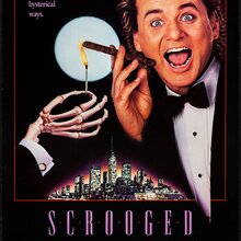 <cite>Scrooged </cite>(1988) movie poster