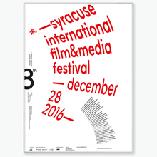 Syracuse International Film &amp; Media Festival 2016 poster