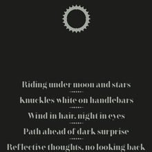 “Riding under moon and stars”<cite> </cite>poster