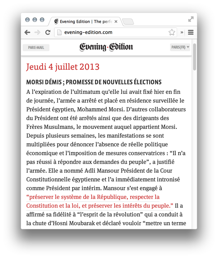 The single-column responsive layout.