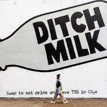 Oatly “Ditch Milk” mural ad