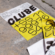 CLUBE exhibition poster and card