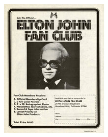 Elton John Fan Club ads (1974)