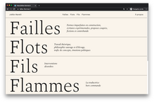 Failles Flots Fils Flammes website