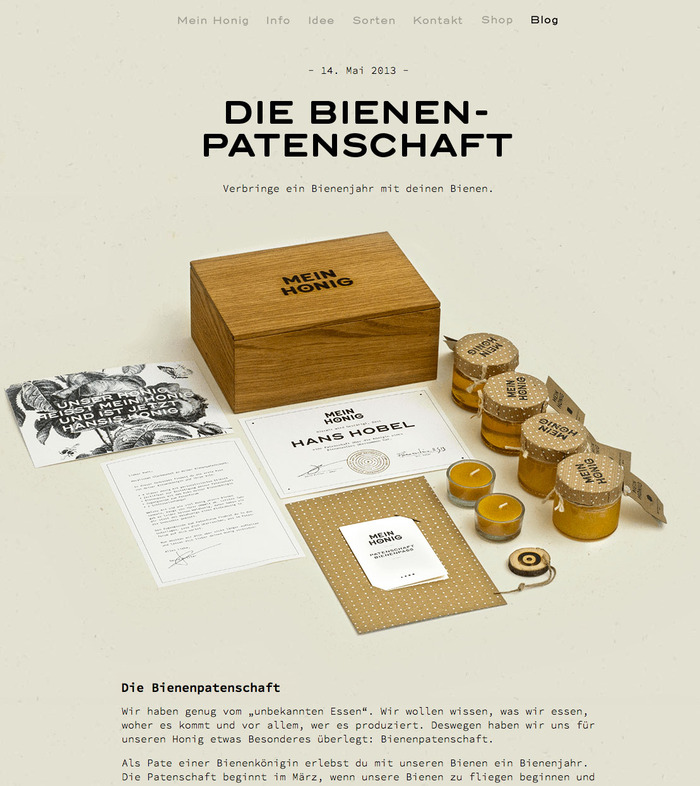 Mein Honig honey farm website 4