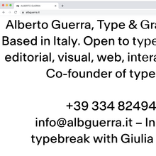 Alberto Guerra website