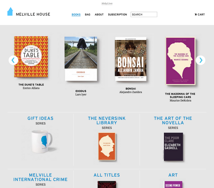 Melville House Website 2