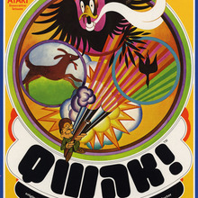 <cite>Qwak!</cite> video game flyer