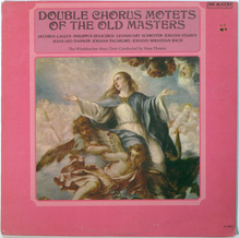 Windsbacher Knabenchor –<cite> Double Chorus Motets Of The Old Masters</cite> album art