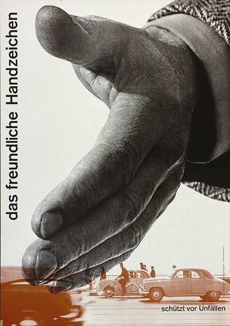 &ldquo;The considerate hand signal protects from accidents&rdquo; &mdash; 1955
