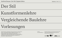 <cite>Gottfried Semper – Digital Edition</cite> website