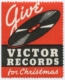 “Give Victor Records for Christmas” stamp