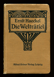 <cite>Die Welträtsel</cite> by Ernst Haeckel (Kröner, 1909)
