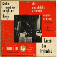 The Philadelphia Orchestra – <cite>Liszt: Les Préludes / Brahms: Variations On A Theme By Haydn</cite> album art