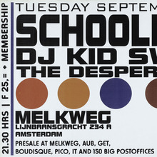 Schoolly-D and DJ Kid Swift, Melkweg gig poster