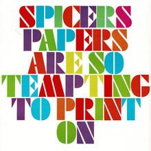 “Spicers Papers are so tempting to print on” ad