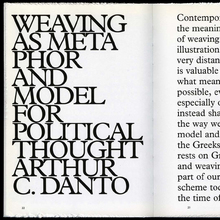 <cite>Shiela Hicks: Weaving as Metaphor</cite>