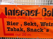 Internet Cafe advertising, Berlin