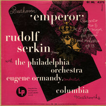 Rudolf Serkin with the Philadelphia Orchestra – <cite>Beethoven: ‘Emperor’</cite> album art