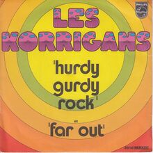 Les Korrigans – “Hurdy Gurdy Rock” / “Far Out” single cover