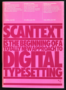 Scangraphic Scantext 1000 Documentation (1985)