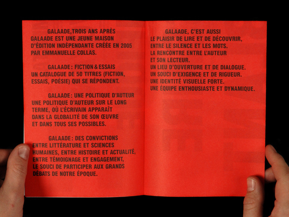 Éditions Galaade book fair brochure 2