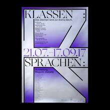 <cite>Klassensprachen</cite> exhibition poster and magazine