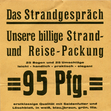“Das Strandgespräch” handbill