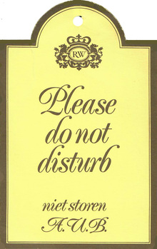 Door hanger, Royal Windsor, Brussels