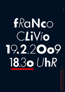 Franco Clivio lecture poster