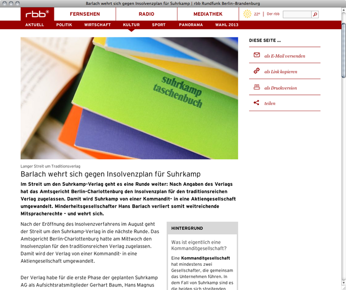 RBB Radio Brandenburg Berlin Website 1