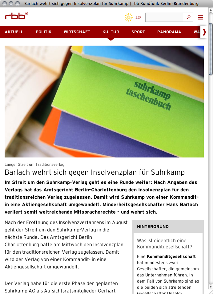 RBB Radio Brandenburg Berlin Website 2
